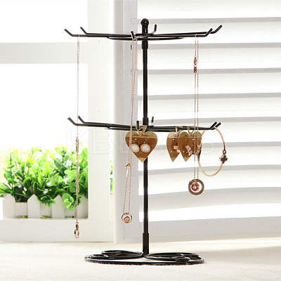 2-Tier Rotatable Iron Necklace Display Rack ODIS-K003-03EB-1