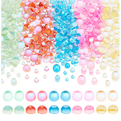 5 Bags 5 Colors Glass Cabochon MRMJ-PH0002-83-1