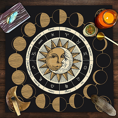 Polyester Tarot Tablecloth for Divination PW-WG61852-14-1