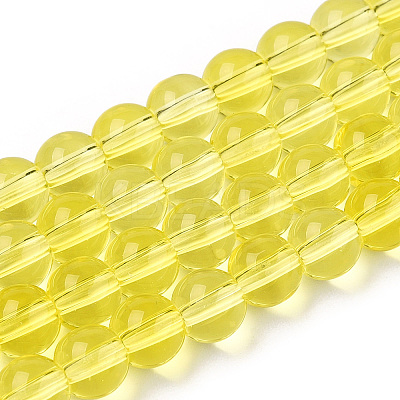 Transparent Glass Beads Strands X-GLAA-T032-T6mm-12-1