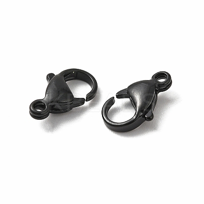 Spray Painted 304 Stainless Steel Lobster Claw Clasps STAS-R120-01F-02-1