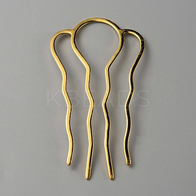 Brass Hair Combs Findings OHAR-WH0029-06G-1