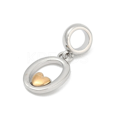 Brass European Dangle Charms LS-KK-Z097-01O-GP-1