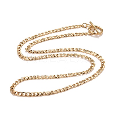 Ion Plating(IP) 304 Stainless Steel Chain Necklaces NJEW-A002-07G-1
