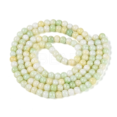 Ombre Effect Opaque Crackle Glass Beads Strands GLAA-Q106-01A-A07-1