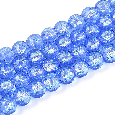 Handmade Foil Lampwork Beads Strands FOIL-K003-06A-14-1