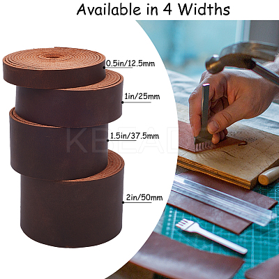 2M Flat AB Grade Cowhide Leather Cord AJEW-WH0479-73G-01-1