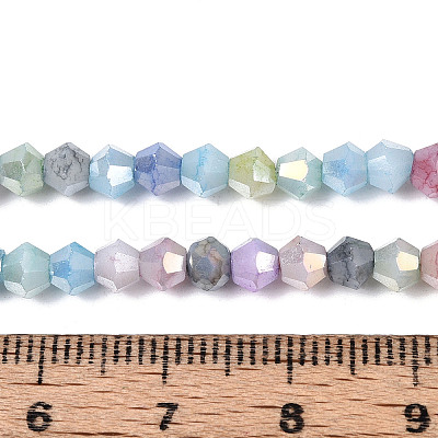 Ombre Effect Dyed Glass Beads Strands GLAA-T025-4mm-09K-1