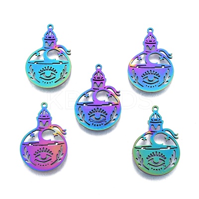 Ion Plating(IP) 201 Stainless Steel Pendant STAS-B027-31MC-1