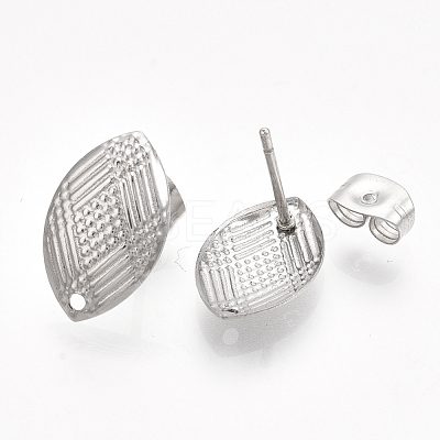 Non-Tarnish 304 Stainless Steel Stud Earring Findings STAS-S079-70B-1