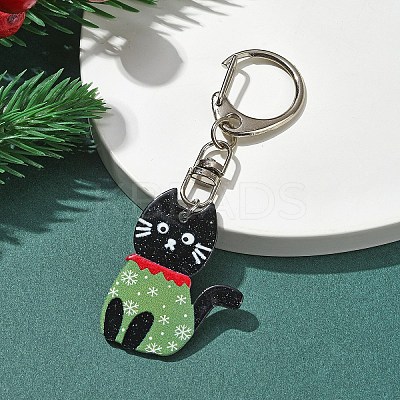 Christmas Theme Acrylic Pendant Decoration HJEW-YW00032-10-1