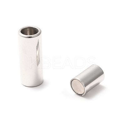 Tarnish Resistant Smooth 304 Stainless Steel Magnetic Clasps with Glue-in Ends LS-STAS-H402-21P-5mm-1