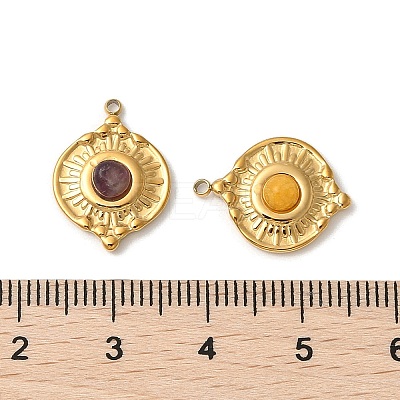 Natural Mixed Stone Pendants STAS-F312-09G-1
