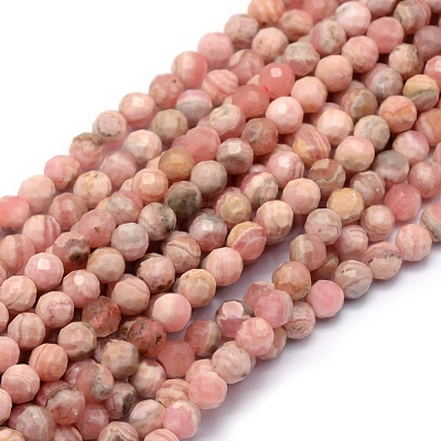 Natural Rhodonite Beads Strands G-E411-11C-3mm-1