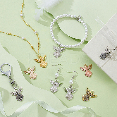 54Pcs 9 Styles Tibetan Style Alloy Pendants FIND-GA0005-47-1