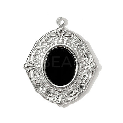 304 Stainless Steel Acrylic Pendants STAS-OY001-41P-1