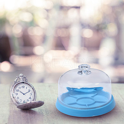 Dome Cloche Watch Parts Storage Boxes CON-WH0095-84-1