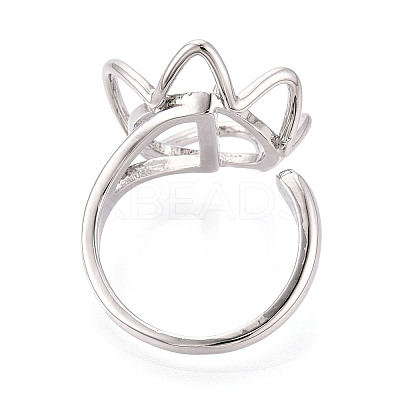 Flower Brass Cup Peg Ring Settings KK-N274-39P-1