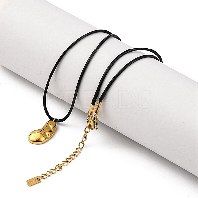 Ion Plating(IP) 304 Stainless Steel Pendant Necklace NJEW-K255-25G-1