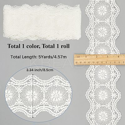 5 Yards Flat Cotton Lace Ribbon OCOR-GF0004-71A-02-1