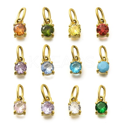 304 Stainless Steel Rhinestone Charms STAS-M109-06G-1