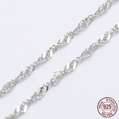 925 Sterling Silver Rope Chains Necklaces STER-E007-2B-1