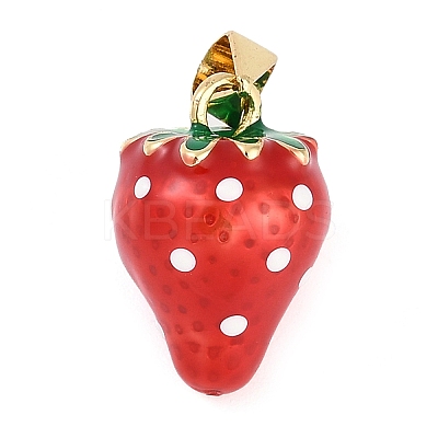 Rack Plating Brass Enamel Pendants KK-P287-02G-1