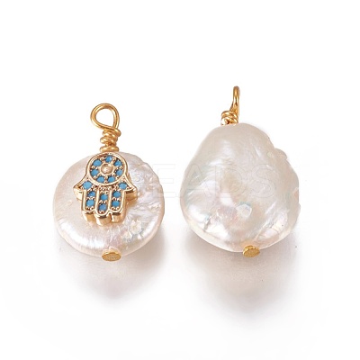 Natural Cultured Freshwater Pearl Pendants PEAR-I005-13B-1