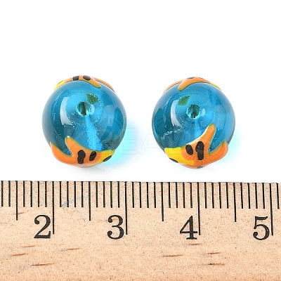 Ocean Theme Handmade Glass Enamel Beads LAMP-D304-02E-1
