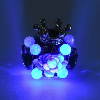 Color Changing UV Reactive Luminous Polymer Clay Rhinestone Beads CLAY-D007-06-1