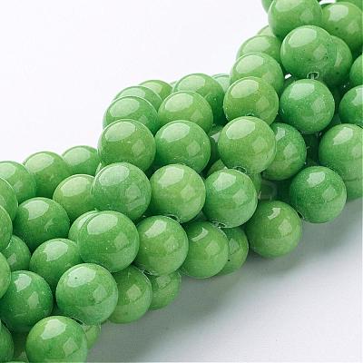 Natural Mashan Jade Round Beads Strands G-D263-10mm-XS17-1