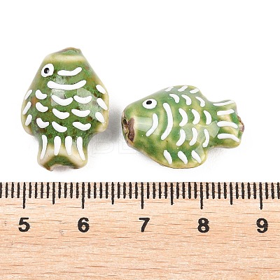Handmade Porcelain Beads PORC-K010-08-05-1