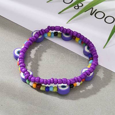 Glass Seed Beads Stretch Bracelets BJEW-JB06291-05-1