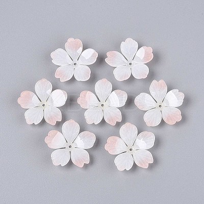 Flower Acrylic Bead Caps SACR-T017-51B-1