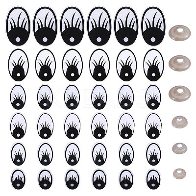 Oval Plastic Craft Safety Eye DIY-GL0005-64C-1