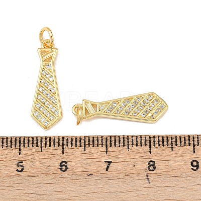 Brass Micro Pave Cubic Zirconia Pendants KK-P339-11G-1