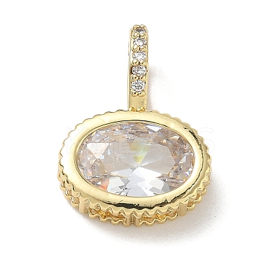 Brass Pave Cubic Zirconia Pendants CU-CBA6980-07G-D-1