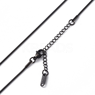304 Stainless Steel Round Snake Chain Necklace for Men Women NJEW-K245-016E-1
