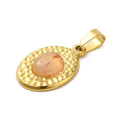 Natural Rose Quartz Pendants LS-STAS-C094-01G-01-1