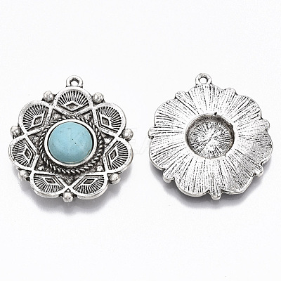 Tibetan Style Alloy Pendants X-PALLOY-R113-002-RS-1