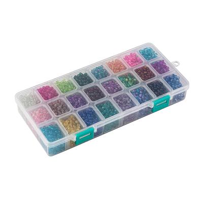 Spray Painted Crackle Glass Beads CCG-JP0001-01A-1