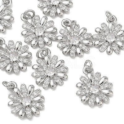 SHEGRACE Brass Clear Cubic Zirconia Charms XGRQ4G771-537P-1