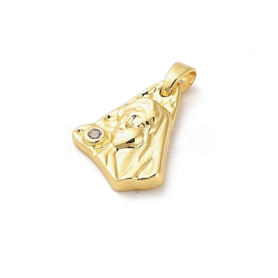 Brass Micro Pave Cubic Zirconia Pendants KK-M314-11G-1