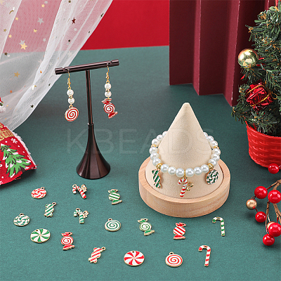 32Pcs 16 Style Christmas Theme Alloy Enamel Pendants ENAM-SC0003-66-1