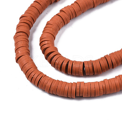 Handmade Polymer Clay Beads Strands CLAY-R089-6mm-158-1