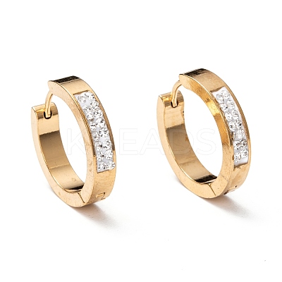 304 Stainless Steel Huggie Hoop Earrings EJEW-O096-19G-1