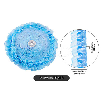 1Pc 2-Layer Pleated Satin Organza Ribbons ORIB-TA0001-06D-1