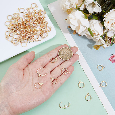 80Pcs Brass Hoop Earrings Findings FIND-DR0001-65A-1