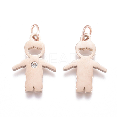 316 Surgical Stainless Steel Pendants STAS-L242-03RG-1