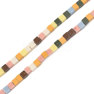 Handmade Porcelain Imitation Lava Rock Beads Strands PORC-A029-04A-1